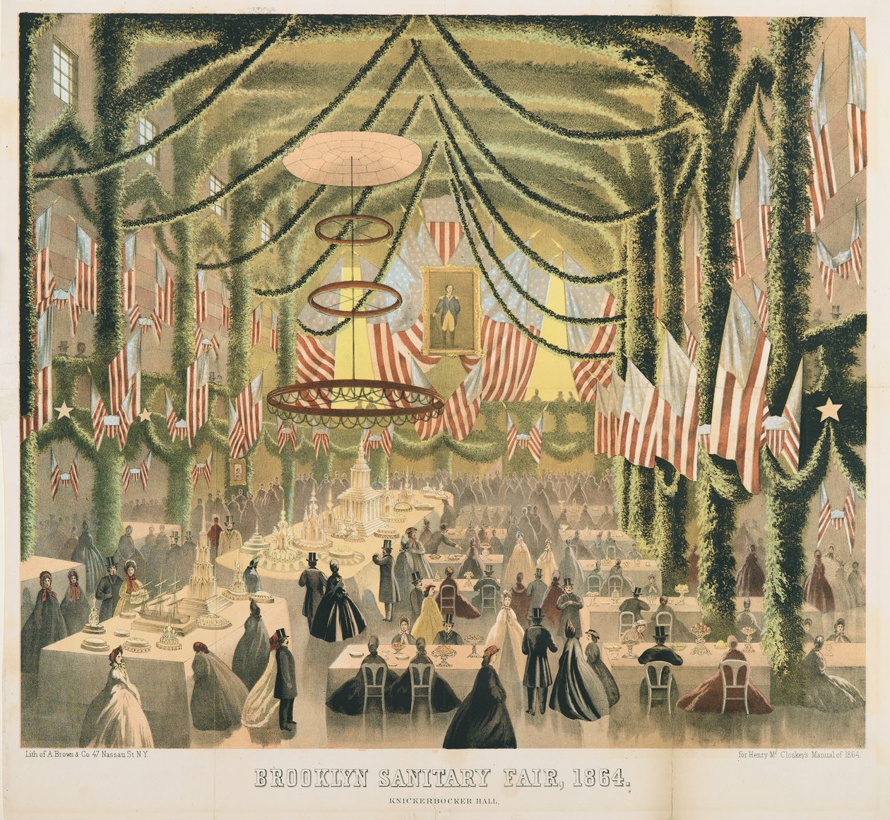 Knickerbocker Hall, Brooklyn Sanitary Fair, 1864 af American School