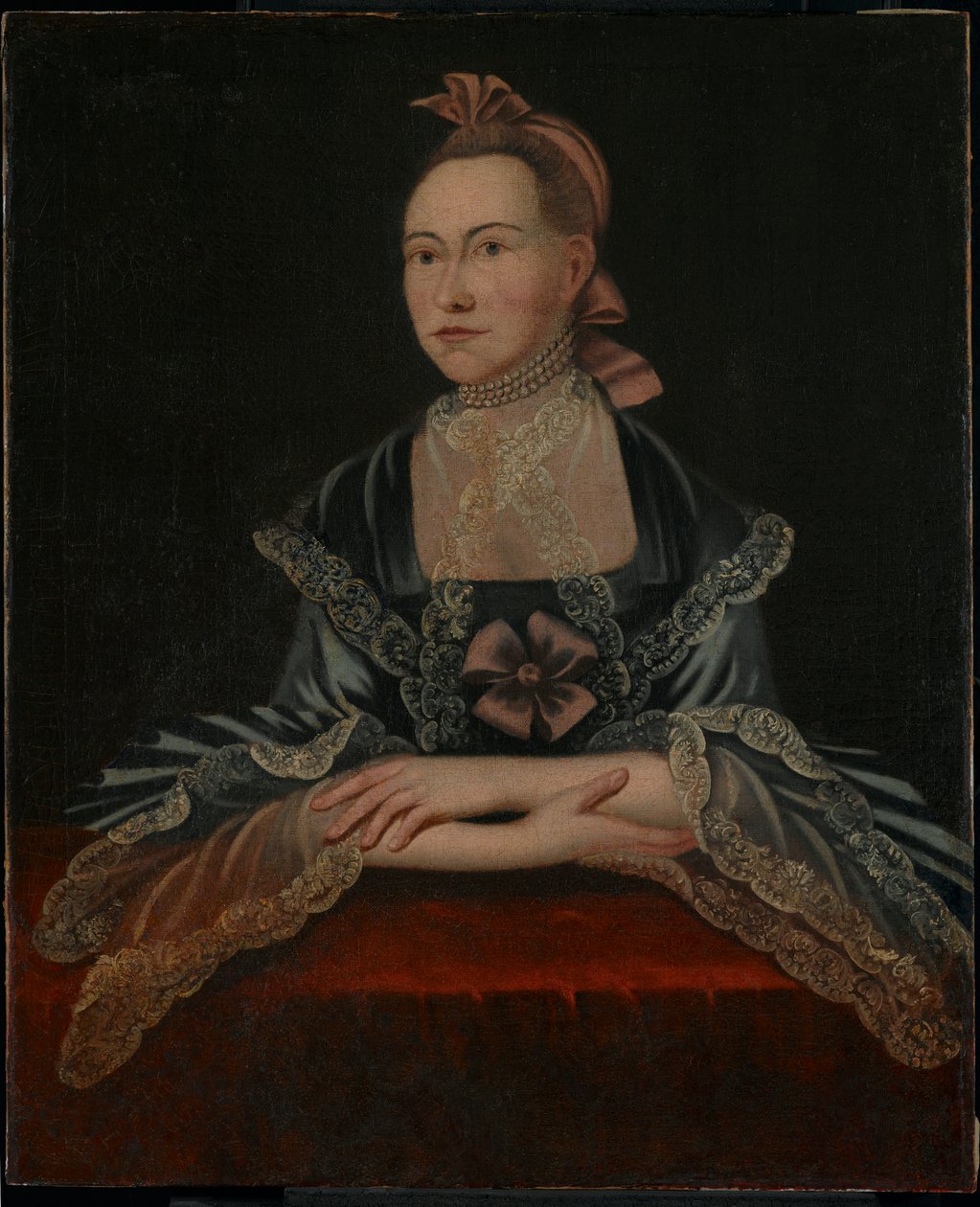 Portræt af en kvinde, ca. 1765 af American School