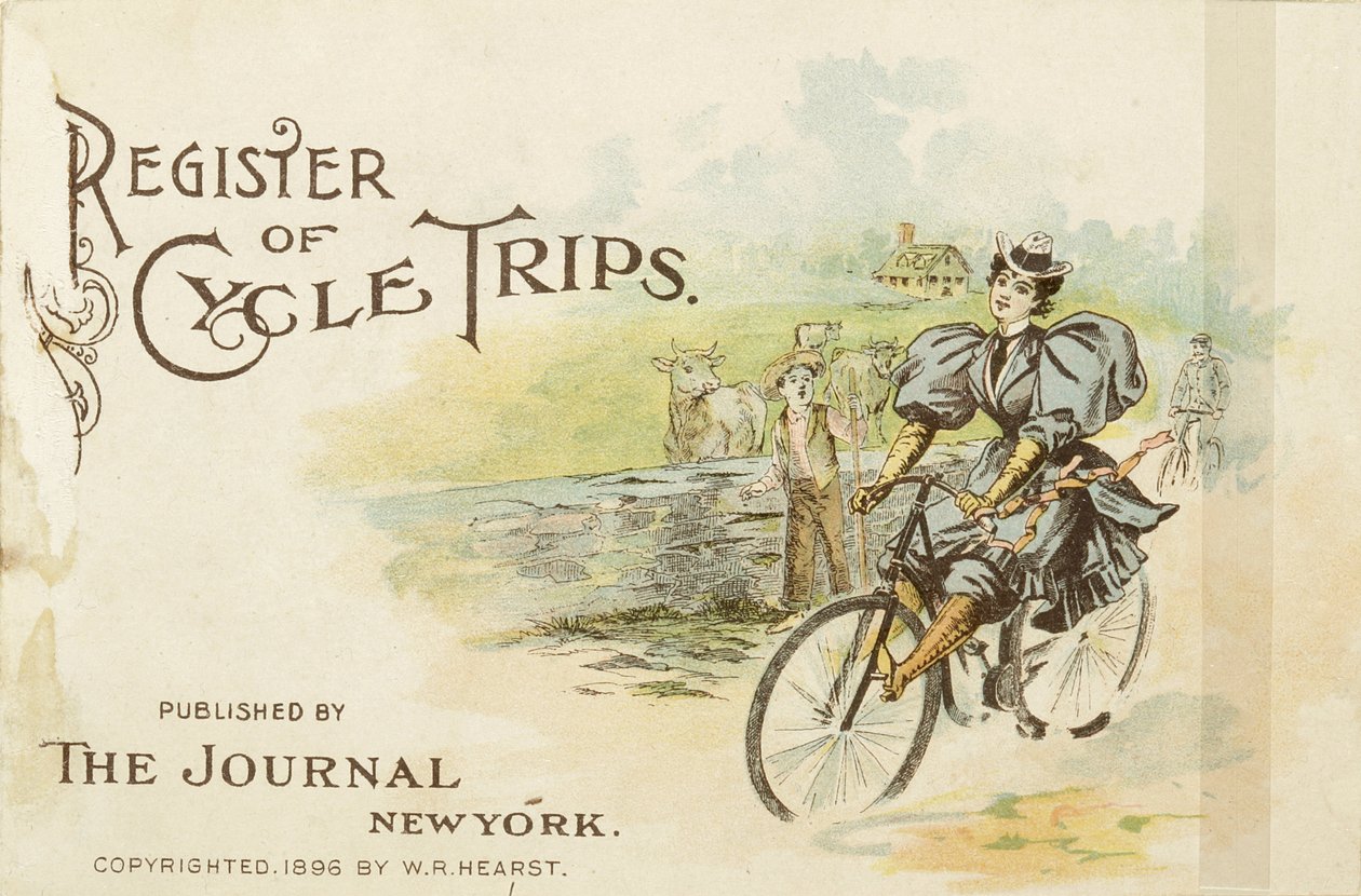Register over cykelture, 1898 (farve litho [hæfteomslag]) af American School