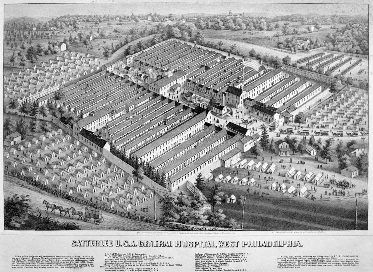 Satterlee Hospital, Philadelphia, Pennsylvania, 1863 af American School