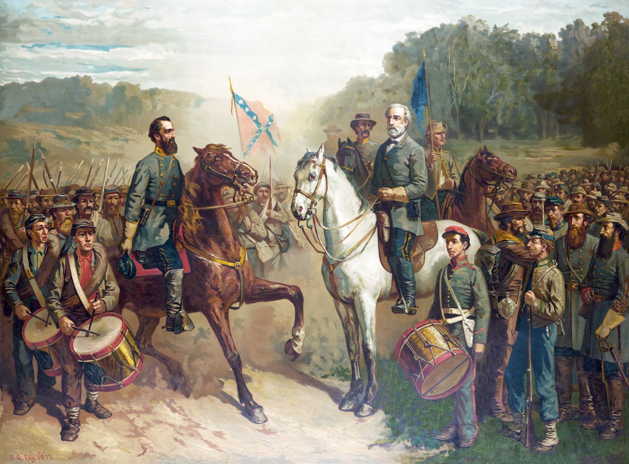 Det sidste møde mellem generalerne Lee og Jackson, pub. 1879 af American School