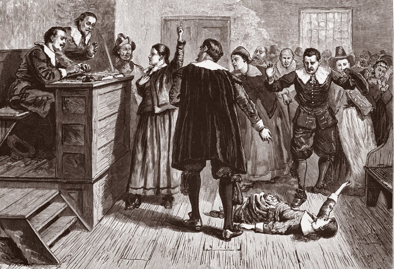 Hekseri i Salem Village; fra pionerer i bosættelsen af Amerika: fra Florida i 1510 til Californien i 1849; William A Håndværk; pub. 1876 af American School