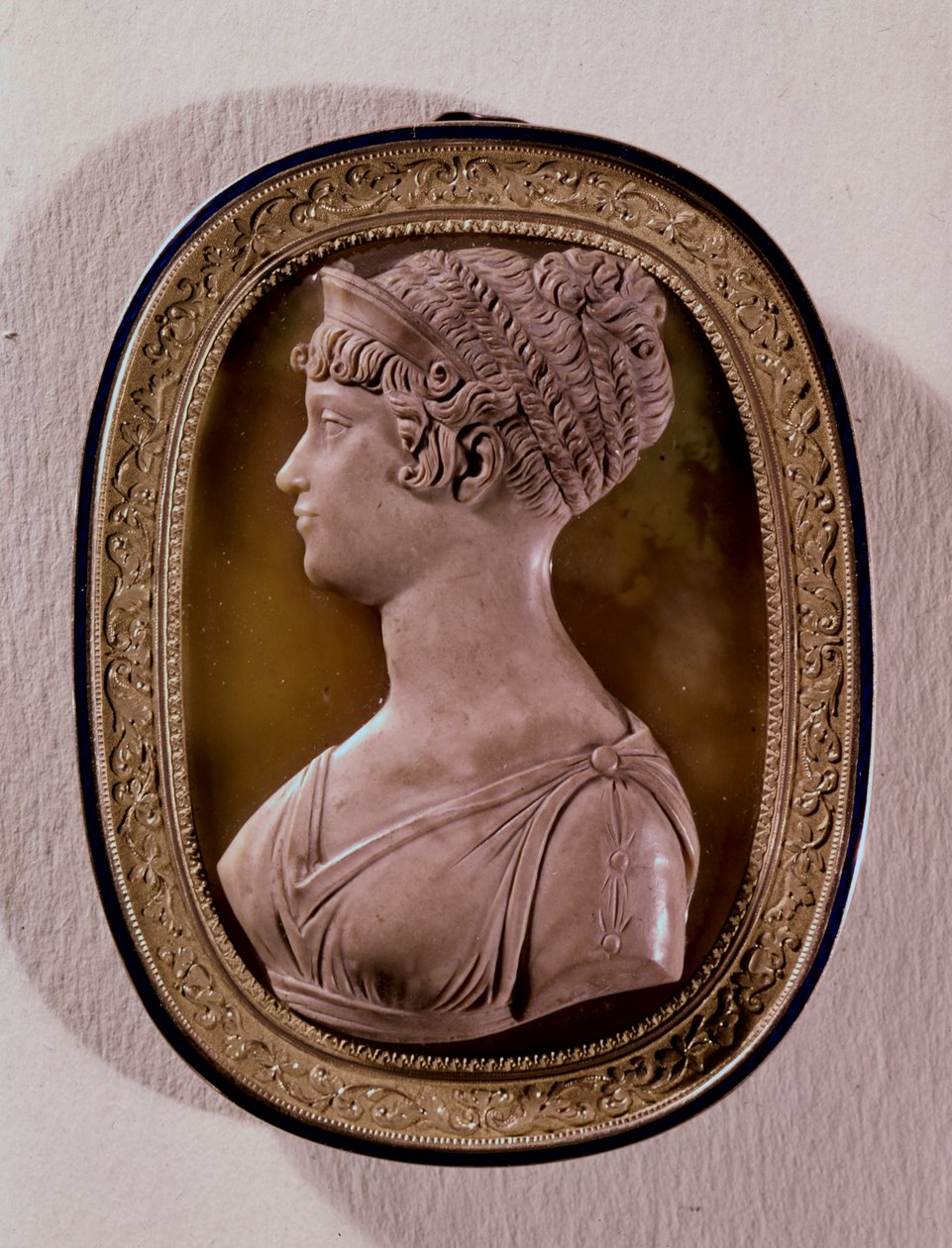 Cameo af Carolina Augusta, 4. kone til Franz II (1768-1835) af Østrig (onyx) af Austrian School