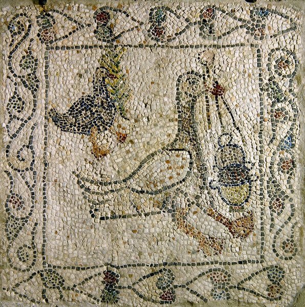 Gåsen med thurible, 1213 (mosaik) af Byzantine