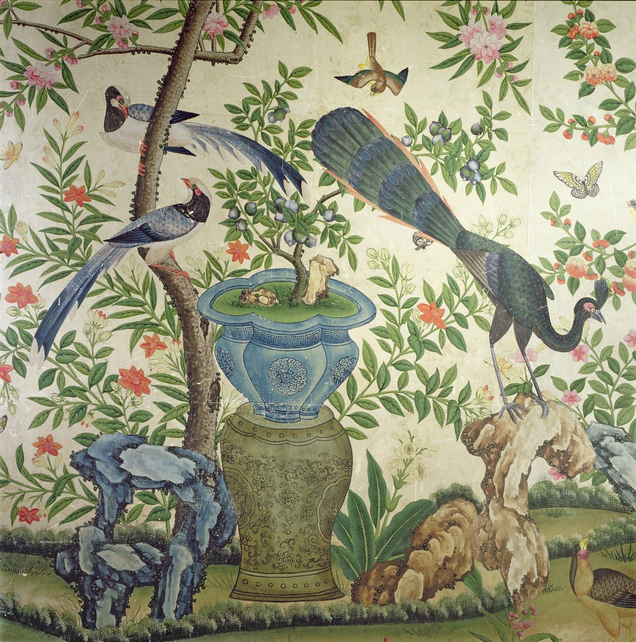 Fugletapet, ca. 1840 af Chinese School