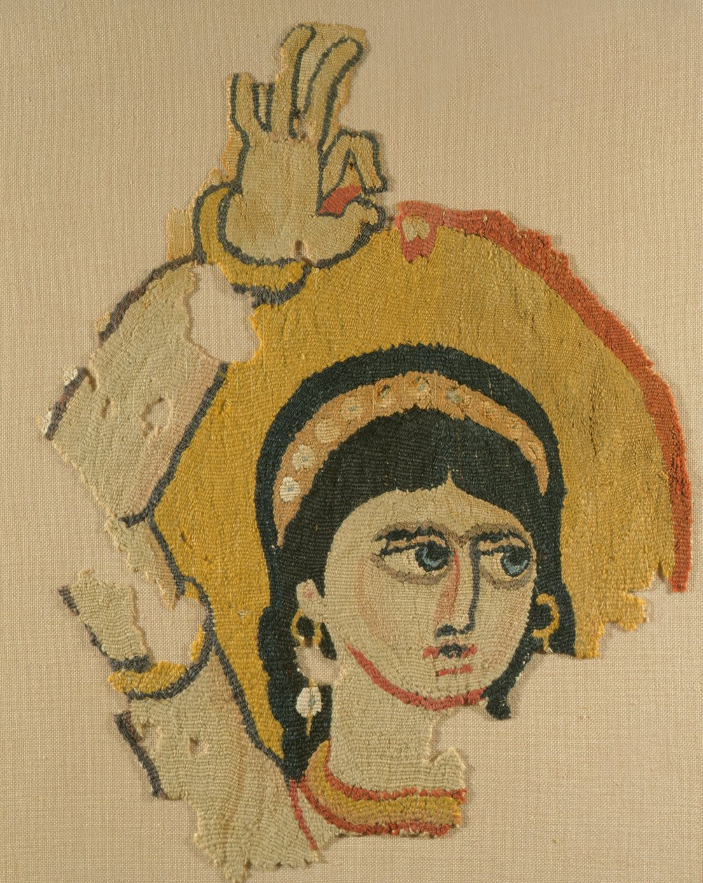 Leder af en danser, gobelin (linned og uld) af Coptic