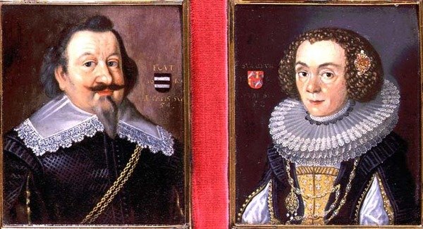 Portræt af en mand og hans kone, 1600-tallet af Dutch School