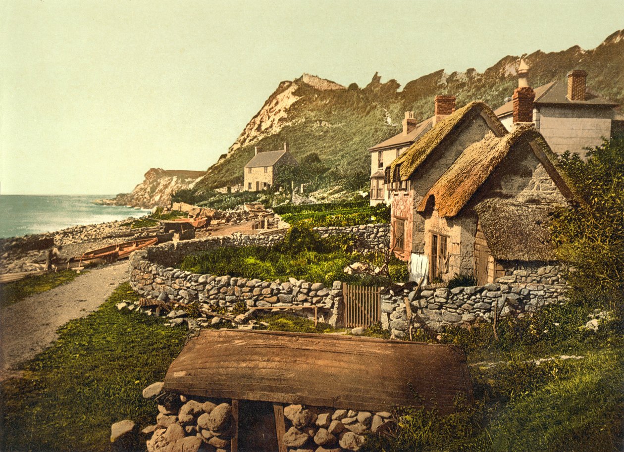 Cliffs, Shanklin, IOW, pub. ca. 1890 - 1900 (kromolitografi) af English Photographer