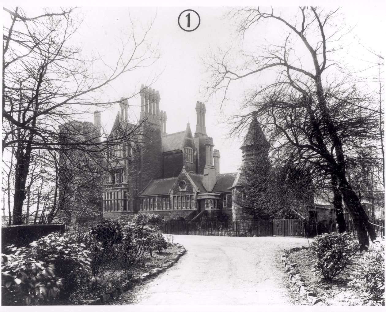 Meanwood Towers, bygget 1867, 1950 af English Photographer