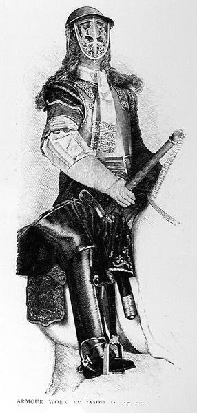 Rustning båret af James II (1633-1701) af English School