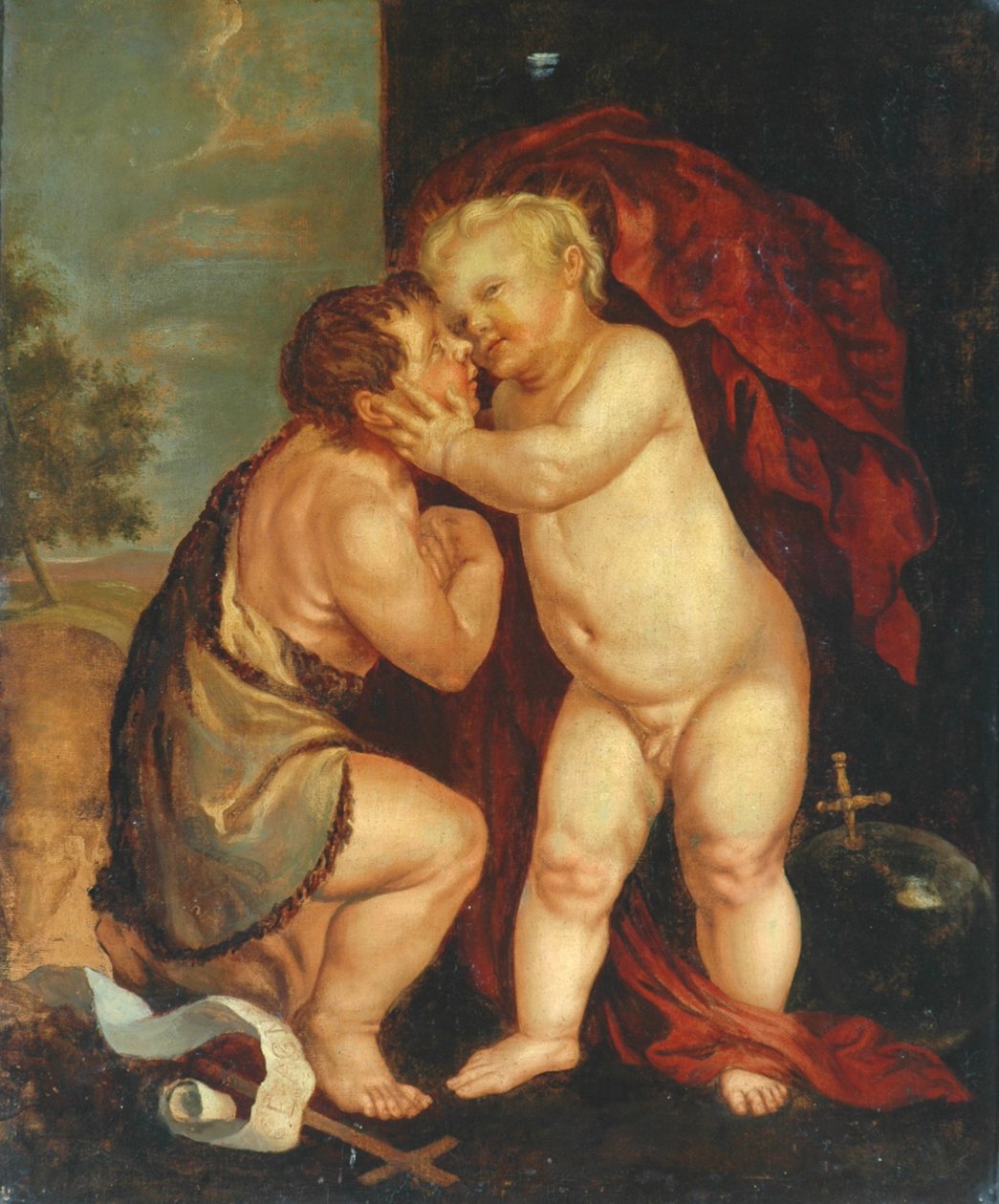 Baby Jesus og Johannes Døberen af English School