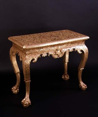 Udskåret sidebord, o.1720 (forgyldt gesso) af English School