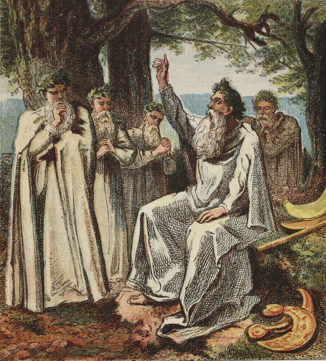 Druider eller britiske præster, pub. 1890 af English School