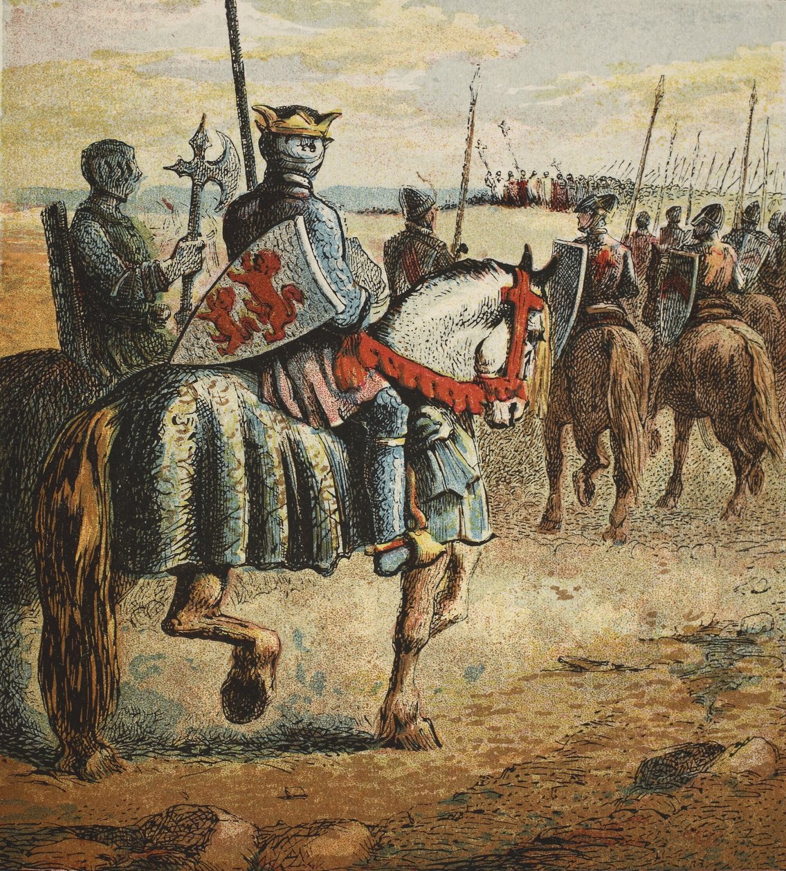 Hertug Robert rejser til Palæstina, pub. 1890 af English School