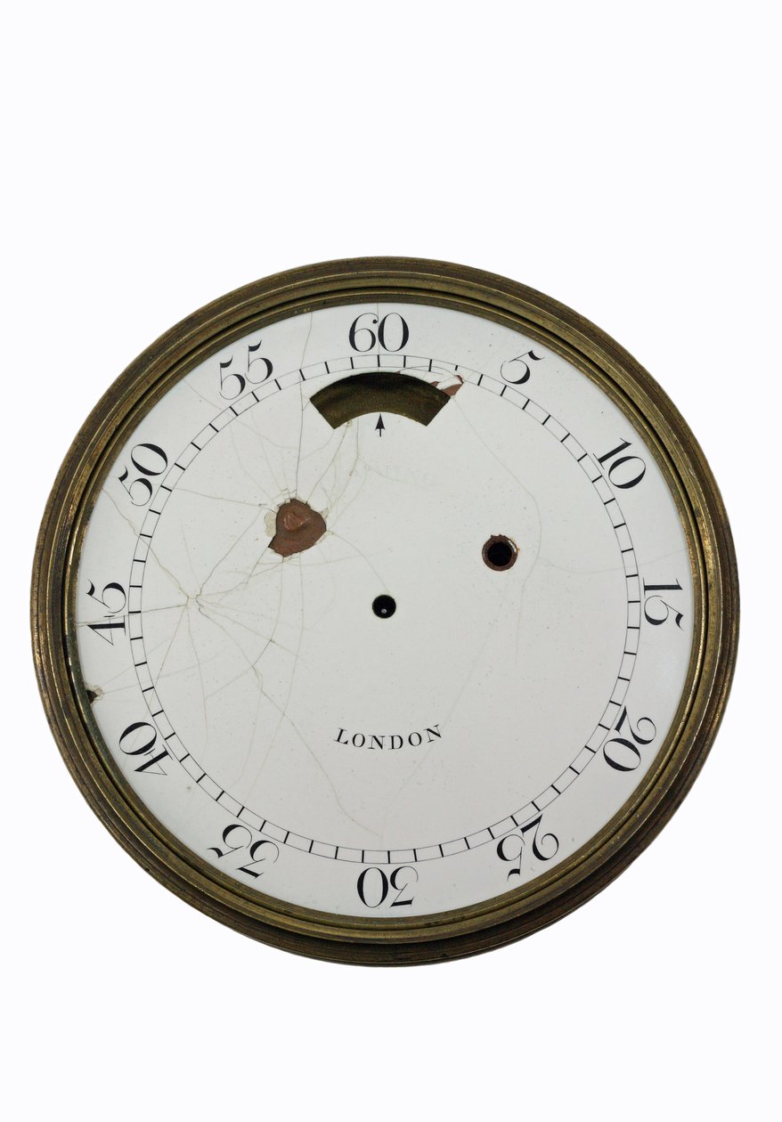 Emaljeret urskive af Cummings tidtager, ca. 1767 (metal) af English School