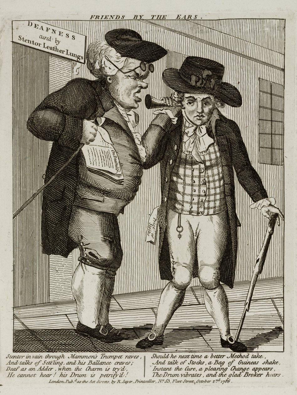 Venner ved ørerne, 1786 af English School