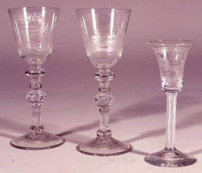 Hannoveransk vinglas, Newcastle, 1750 (glas) af English School