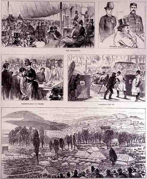 Jubilæumsfestival i Pontypool, Monmouthshire, påskedag: The Eisteddfod, fra The Illustrated London News, 16. april 1887 af English School