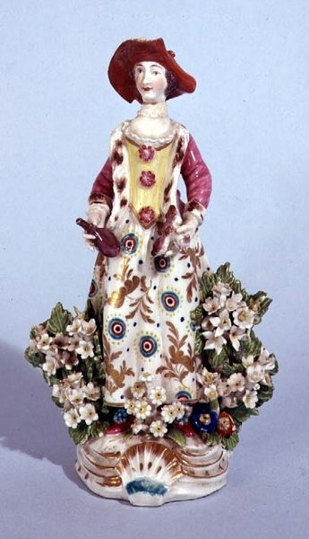 Longton Hall figur af Amerika fra serien De fire kontinenter, ca.1758 (porcelæn) af English School