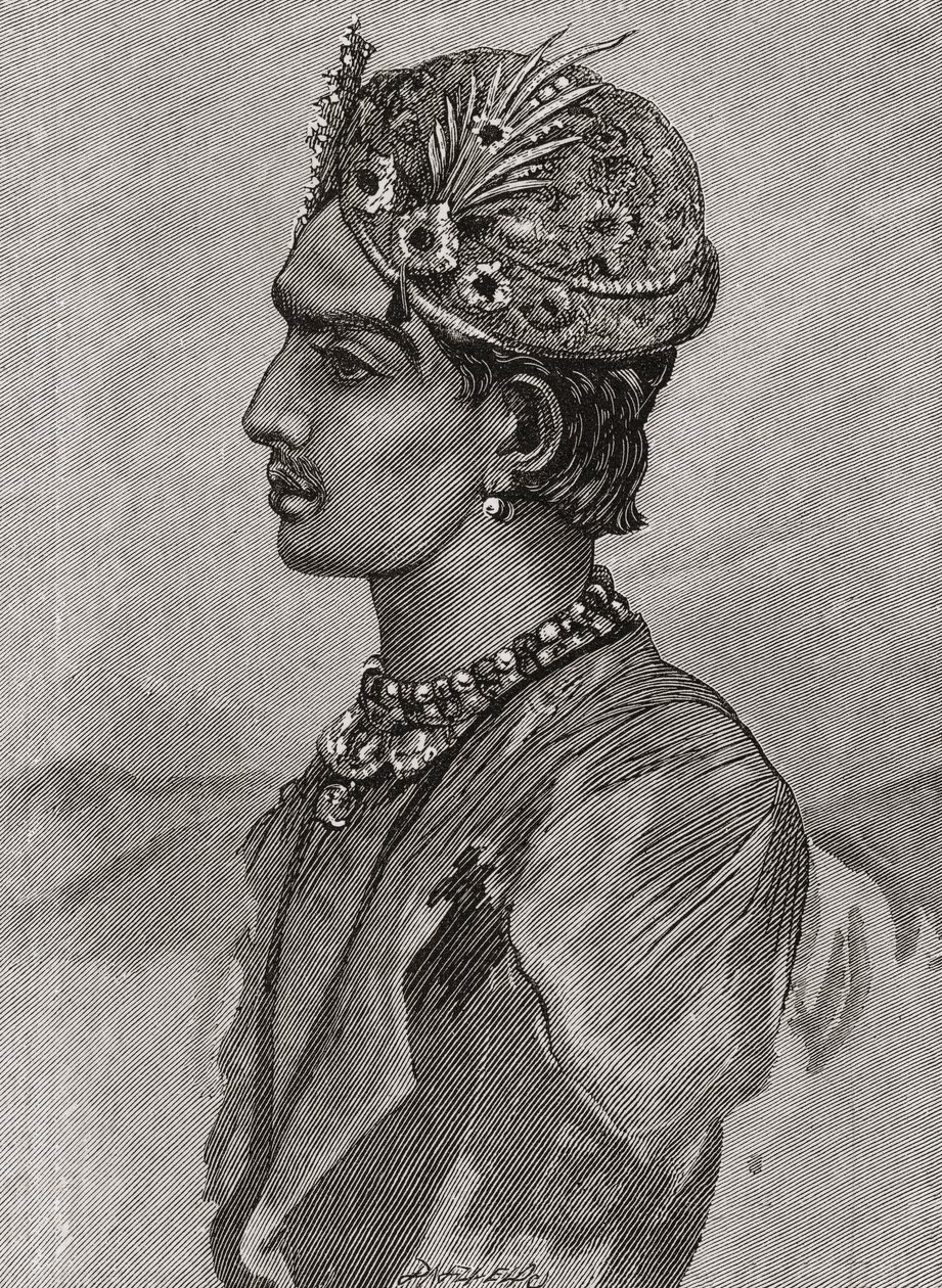 Maharaja Mangal Singh Prabhakar, fra Magazine of Art, udgivet 1878 af English School