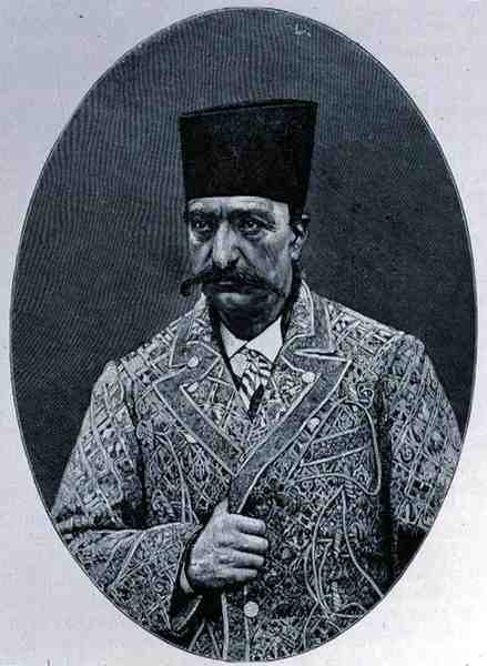 Naser od-Din (1831-96) den afdøde Shah af Persien af tyrkisk blod, fra The History of Mankind, bind III, af prof. Friedrich Ratzel, 1898 af English School