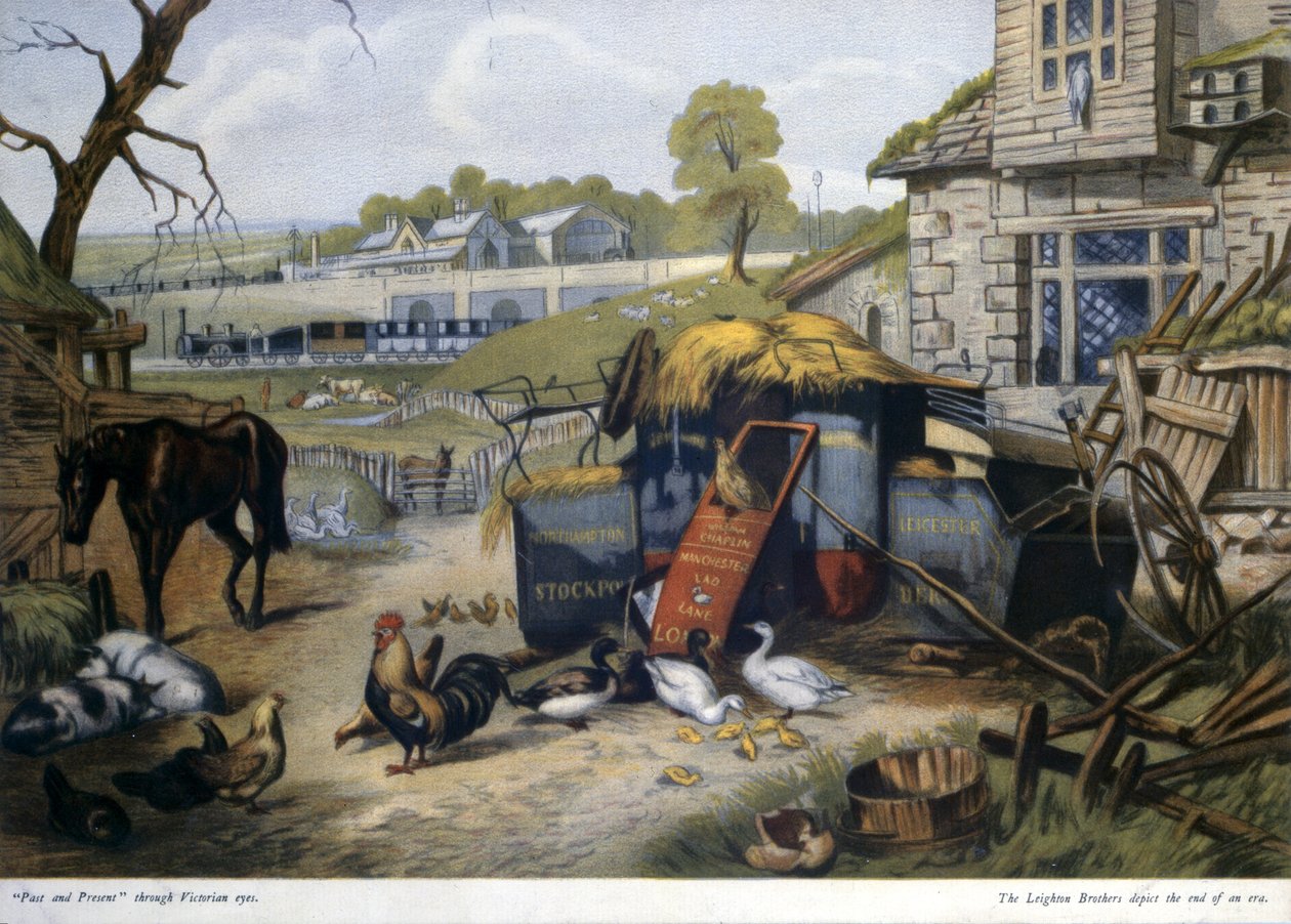 Fortid og nutid gennem victorianske øjne, trykt af Leighton Brothers, 1850 af English School