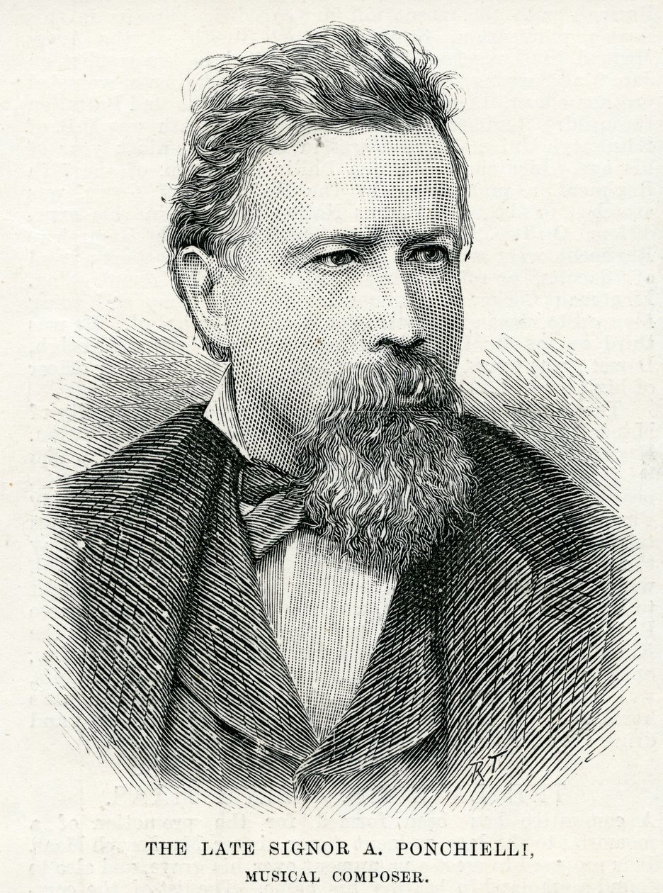 Portræt af Amilcare Ponchielli, 1886 af English School