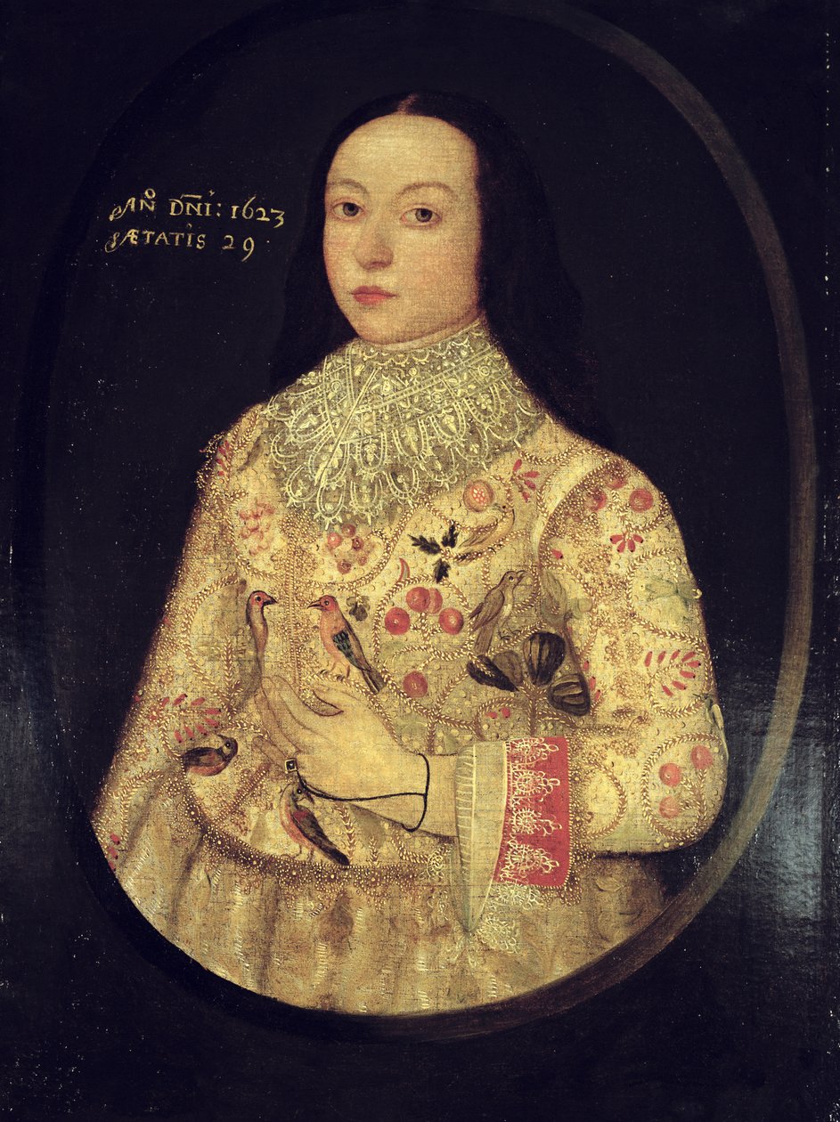 Portræt af Amy Seymour, 1623 af English School
