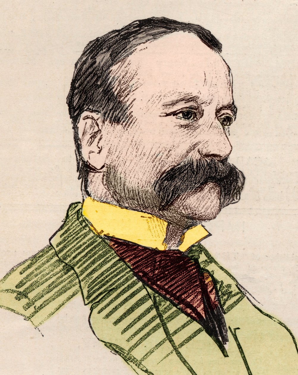 Portræt af Arrigo (Enrico) Boito (1842-1918), italiensk digter, journalist, romanforfatter og komponist. af English School