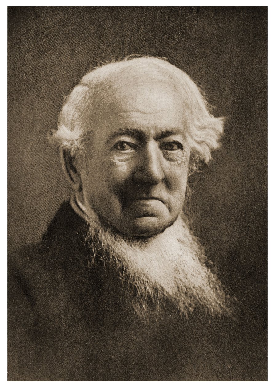 Portræt af kanon George Rawlinson, (1812 – 1902). af English School