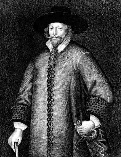 Portræt af John Holles, den første jarl af Clare (ca. 1564-1637) indgraveret af R. Clamp (fl. 1789-1798) af English School