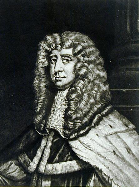 Portræt af Robert Bruce, jarl af Ailesbury (død 1685), graveret af Richard Earlom (1743-1822) og Charles Turner (ca.1773-1857) fra Illustrious Characters in British History (mezzotint) af English School