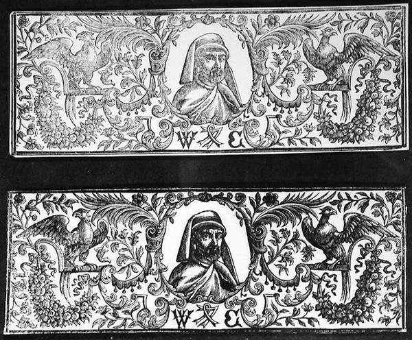 Portræt af William Caxton (ca. 1422-91) af English School