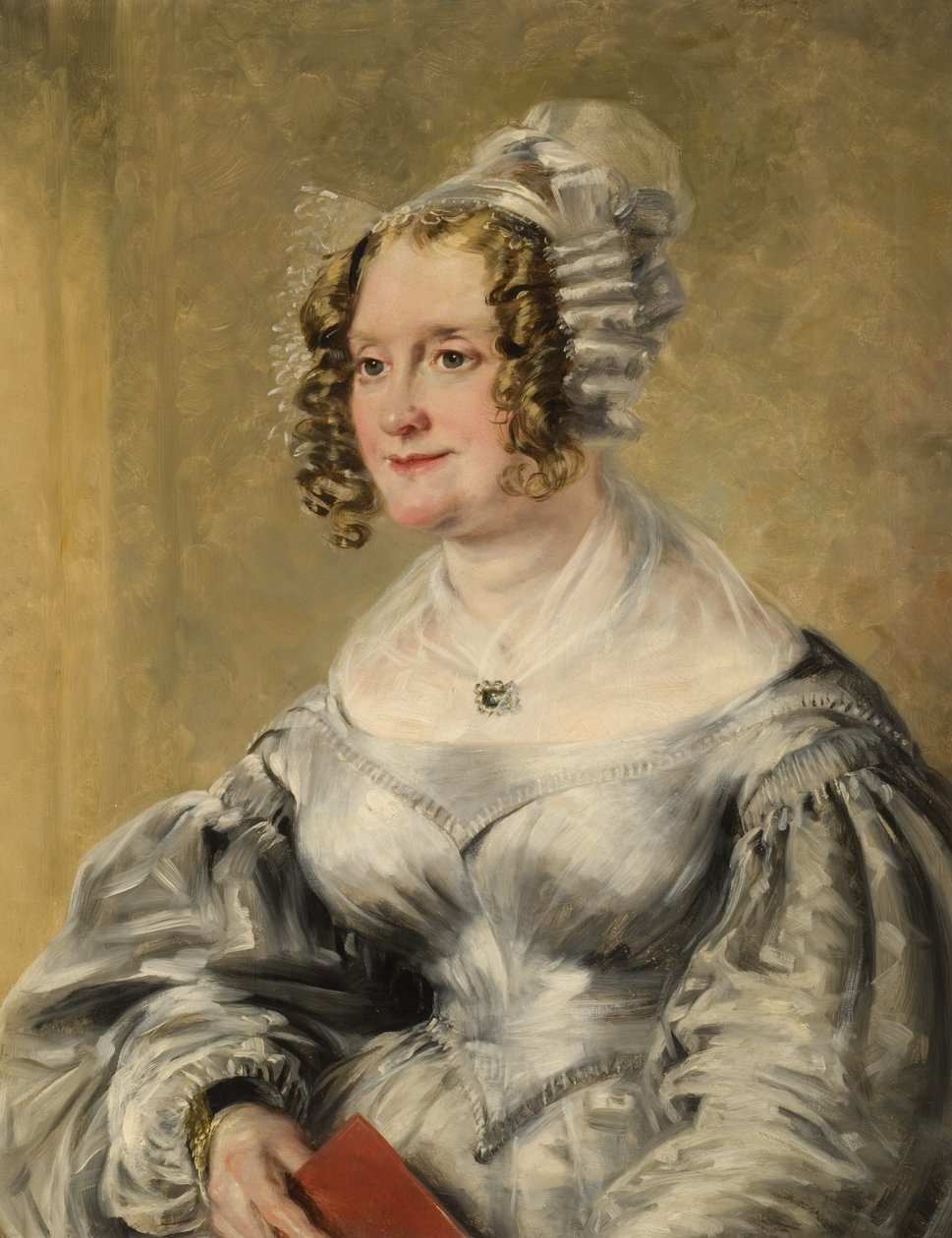 Portræt af en dame, ca. 1850-70 af English School