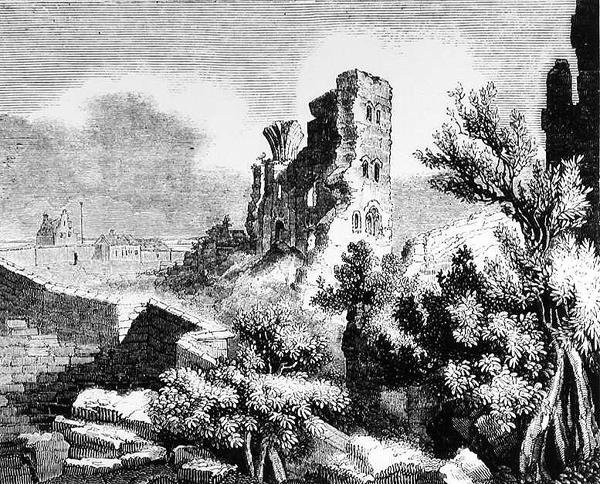 Ruinerne af Scarborough Castle af English School