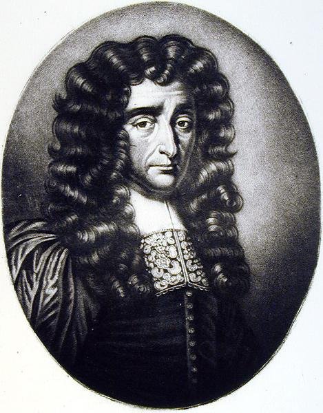 Sir Edmund Berry Godfrey (1621-78) illustration fra Portraits of Characters Illustrious in British History, indgraveret af Richard Earlom (1743-1822) og Charles Turner (ca. 1773-1857) (mezzotint) (bw pho af English School