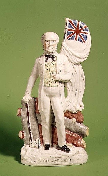 Staffordshire-figur af Gladstone, 1873 af English School