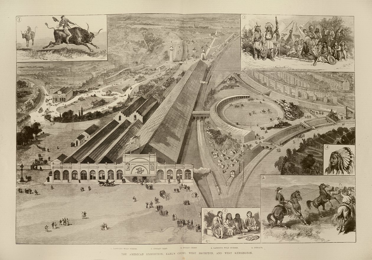 The American Exhibition, Earls Court, West Brompton og West Kensington, fra The Illustrated London News, 16. april 1887 af English School