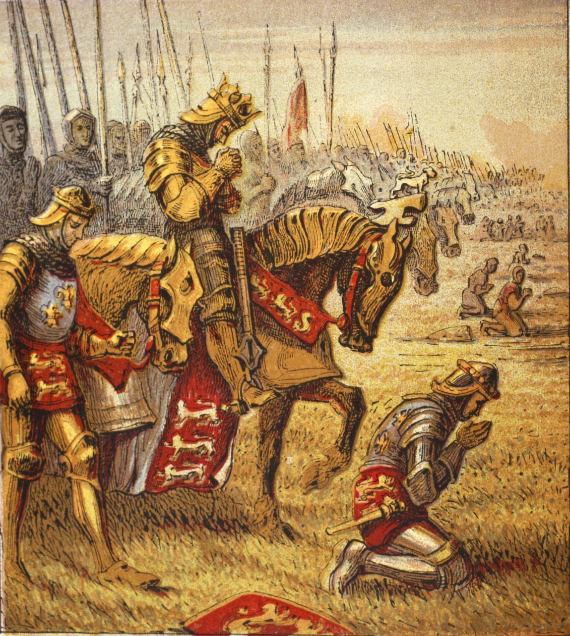 Slaget ved Agincourt, udg. 1890 af English School