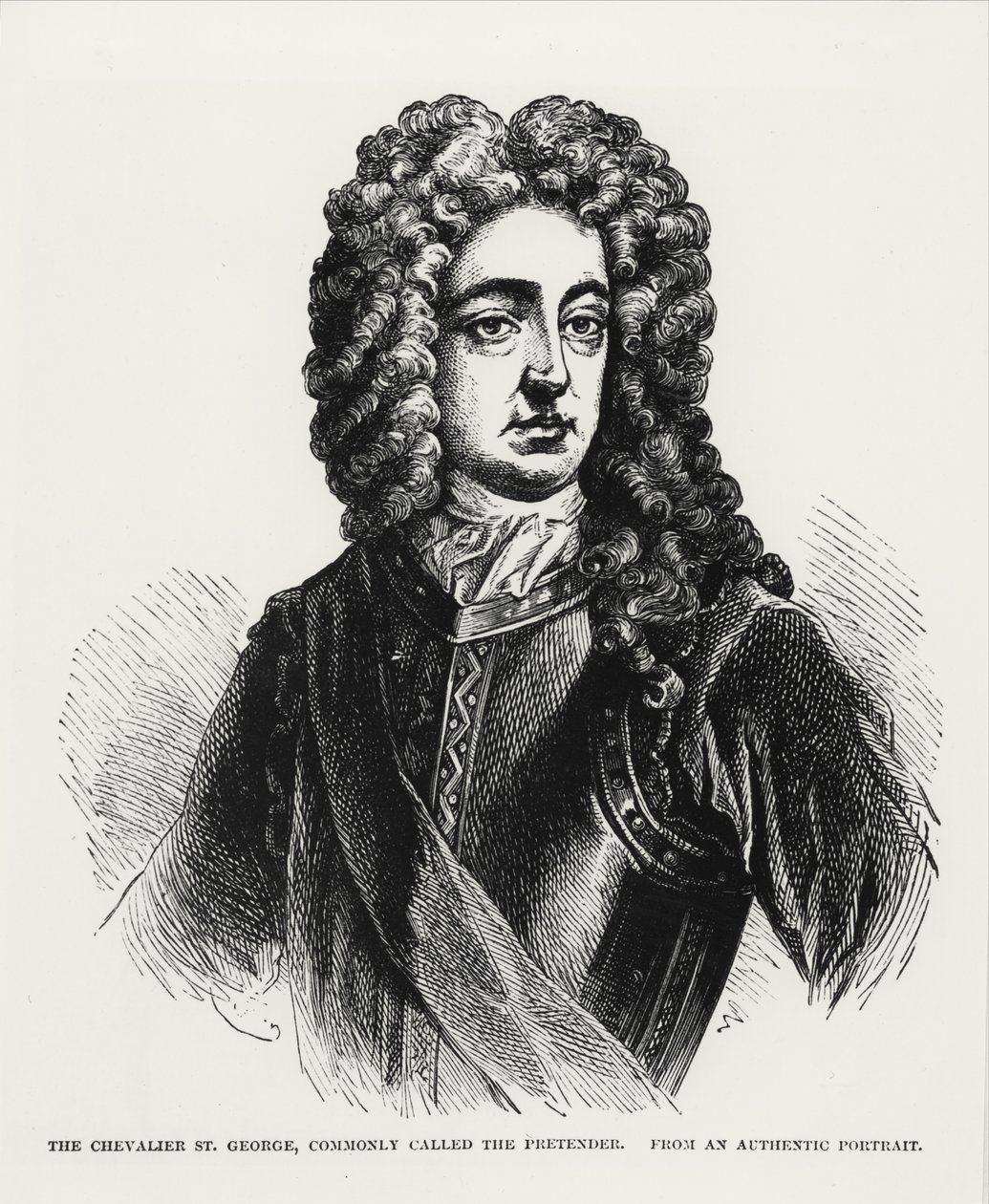 The Chevalier St. George, almindeligvis kaldet The Pretender (1688-1766) af English School