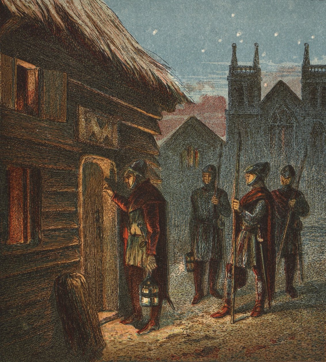 The Curfew, pub. 1890 af English School