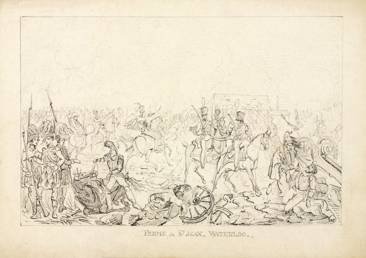 Waterloo, 1815 af English School