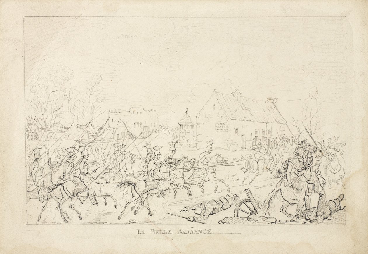 Waterloo, 1815 af English School