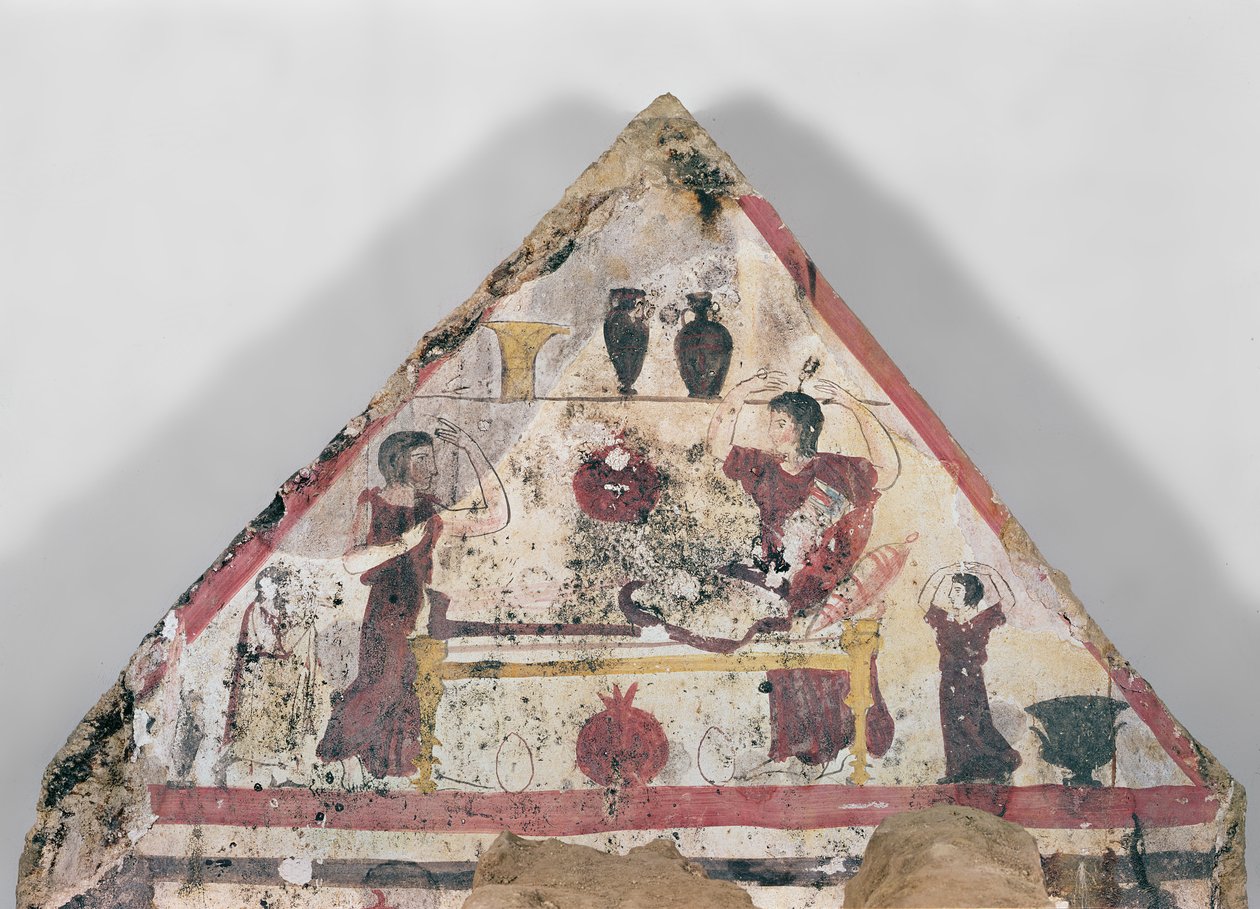 Scene for ofring til den afdøde af Etruscan