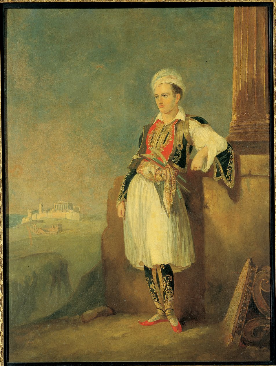 Portræt af digteren Lord George Noel Byron, 1830 af European School