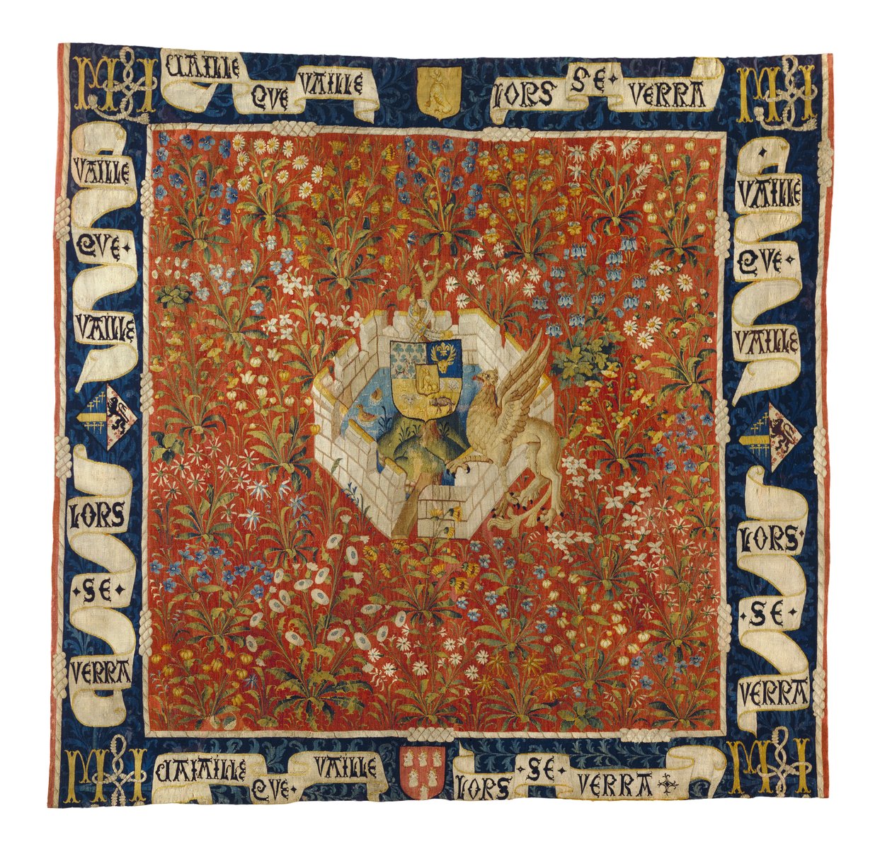 Millefleurs Tapestry, ca. 1520 (uld og silke) af Flemish School