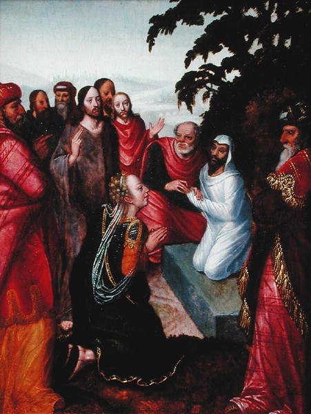 Lazarus opstandelse af Flemish School