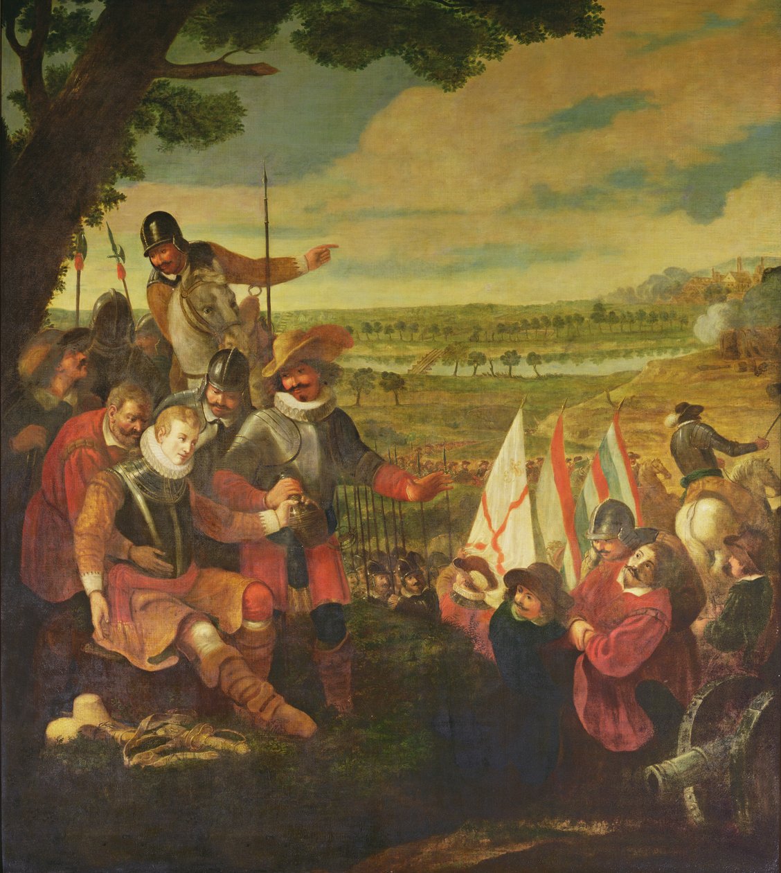 Sir Philip Sidneys sår (1554-86) ved slaget ved Zutphen, 22. september 1586 af Flemish School