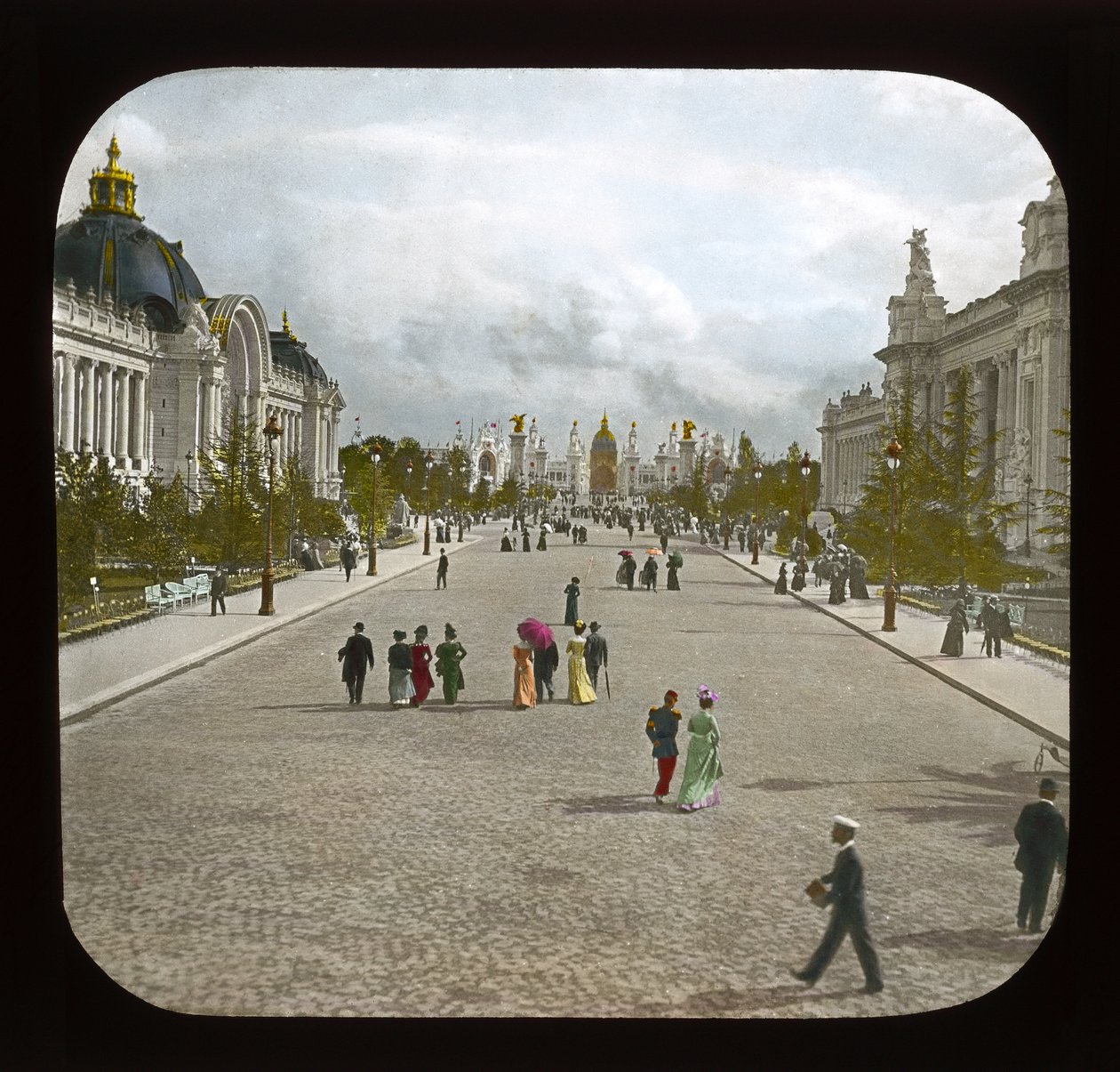 Paris-udstilling: Avenue Nicholas II, 1900 (lanternerutsjebane) af French Photographer