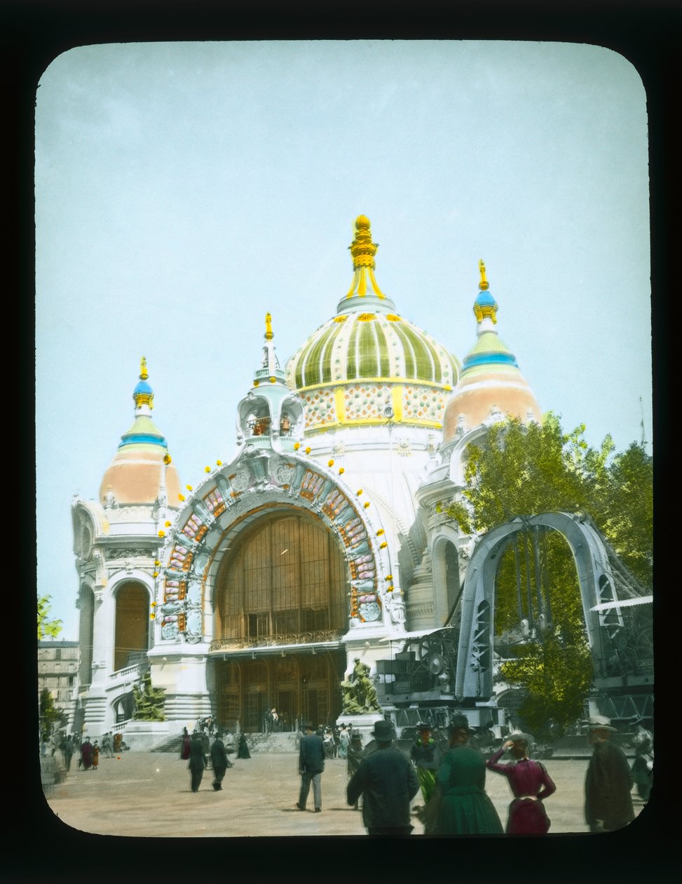 Paris-udstilling: Palace of Metallurgy and Mines, 1900 (lanternerutsjebane) af French Photographer